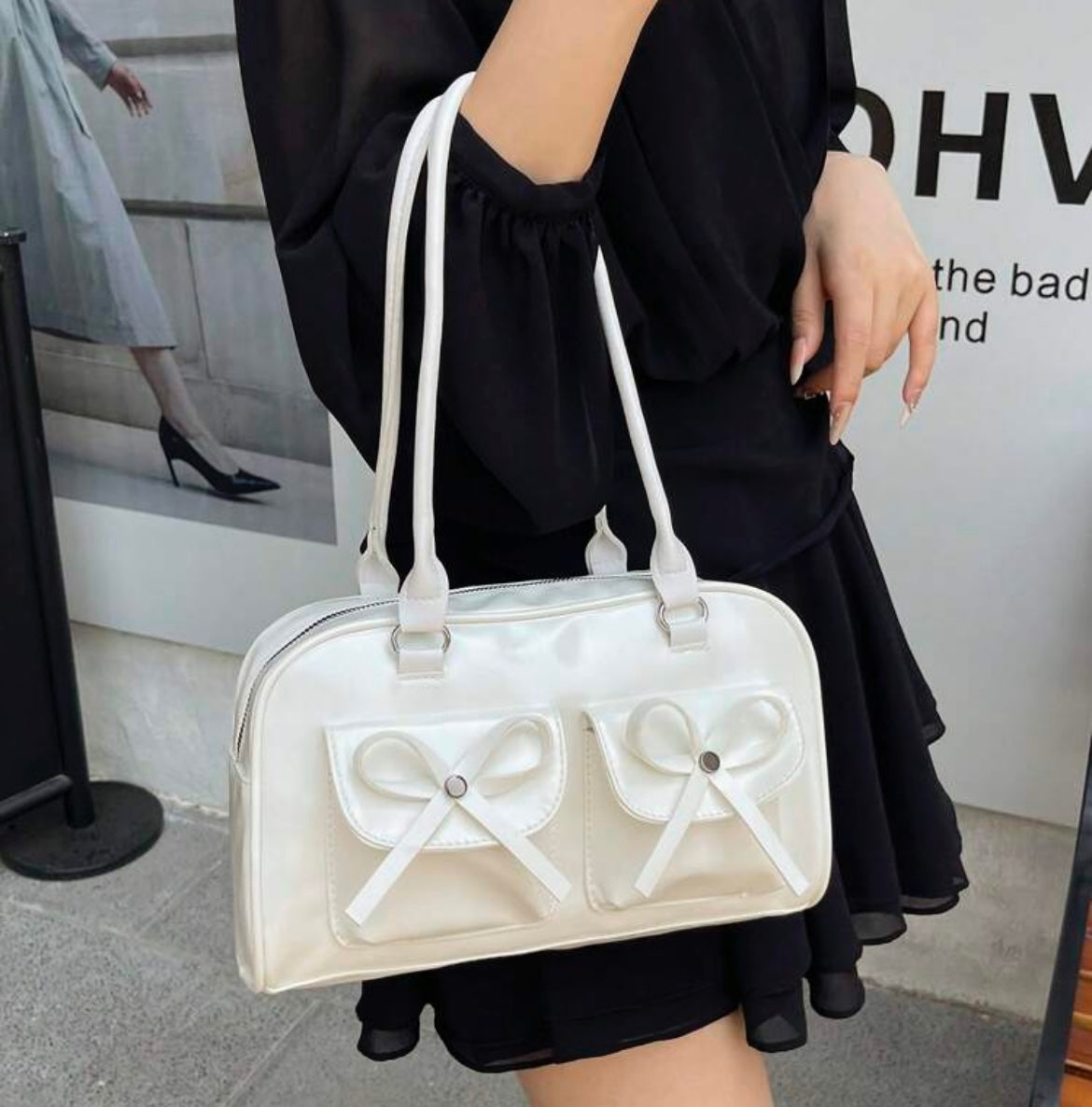 Standoil Chubby Bow Bag-white