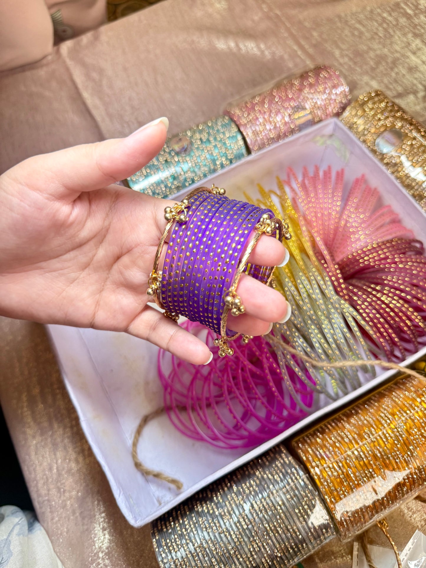 Purple Raindrop Bangles