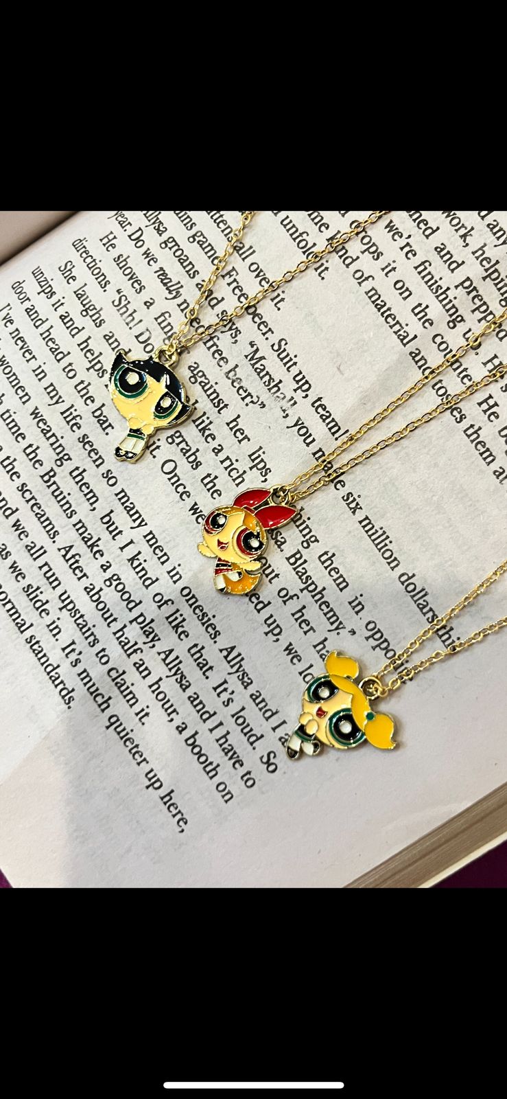 Powerpuff Girls necklace for trio