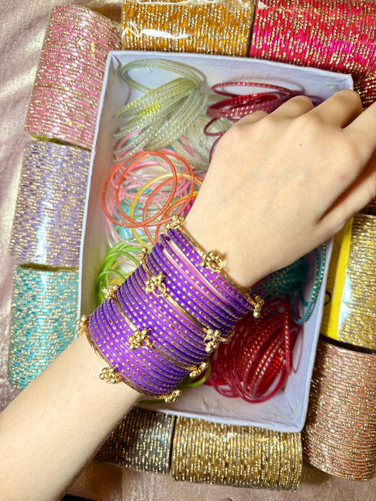 Purple Raindrop Bangles
