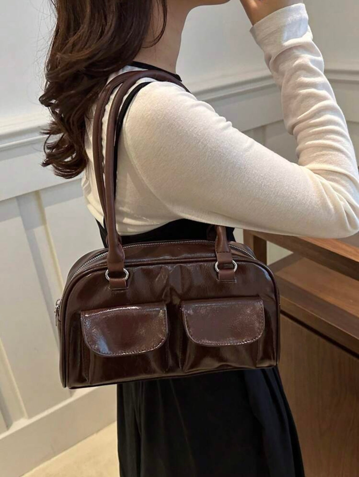 Standoil chubby bag-Chocolate Brown