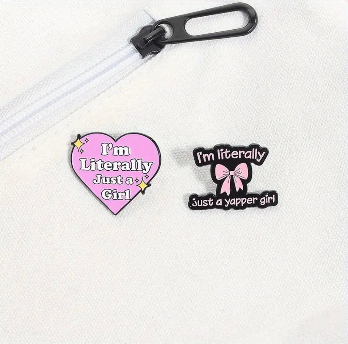 I’m literally just a yapper girl enamel pin