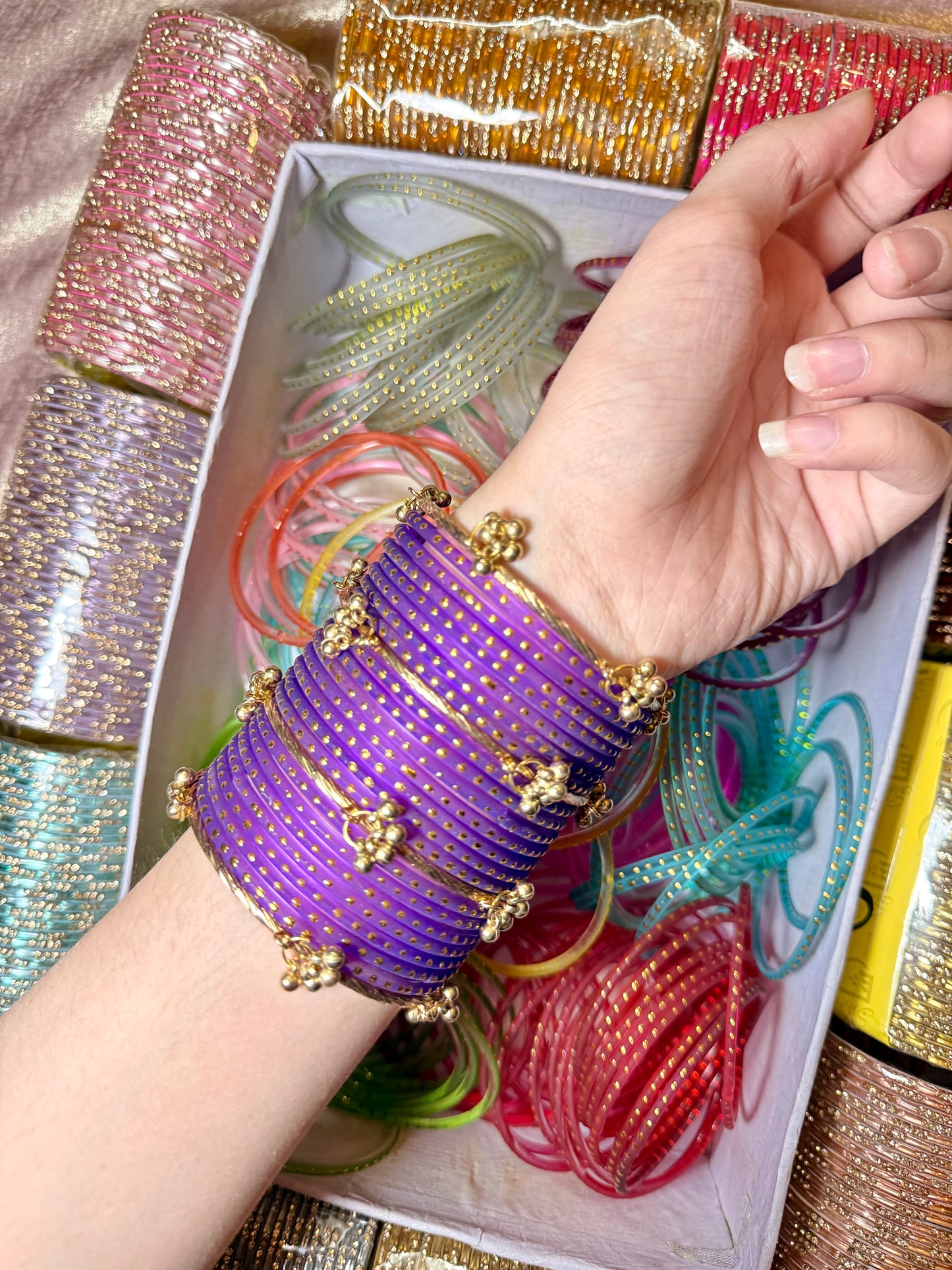 Purple Raindrop Bangles