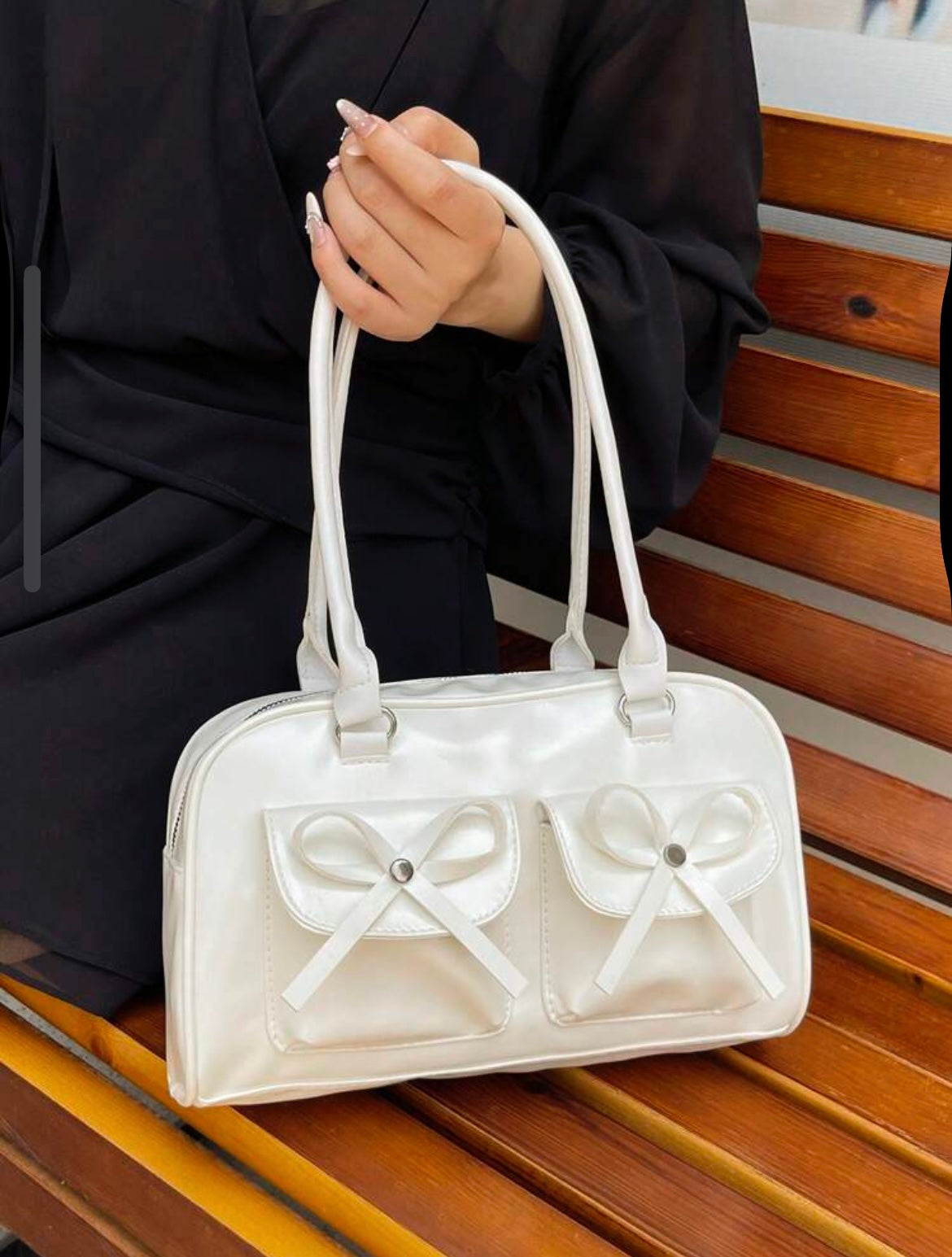 Standoil Chubby Bow Bag-white