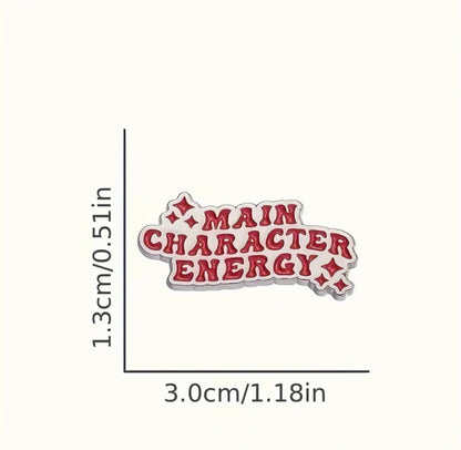 Main character energy enamel pin