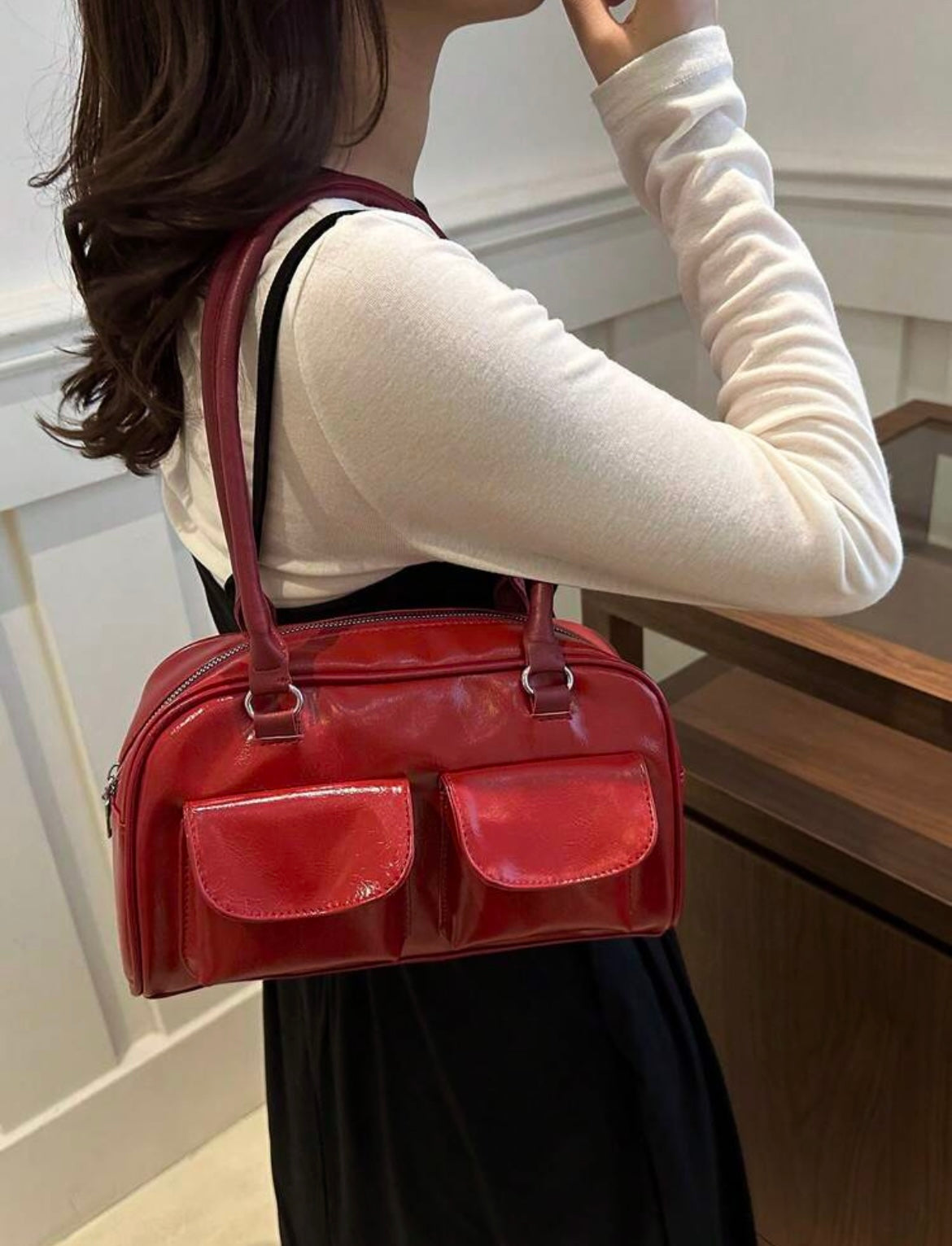 Standoil Chubby Bag-Maroon