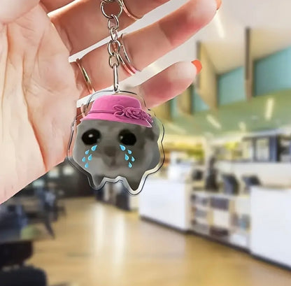 Sad hamster keychains