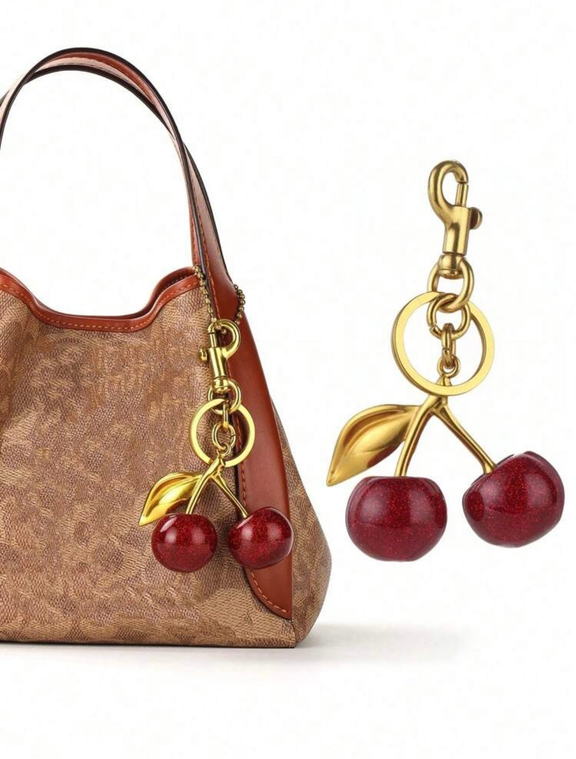 Coach cherry bag charm