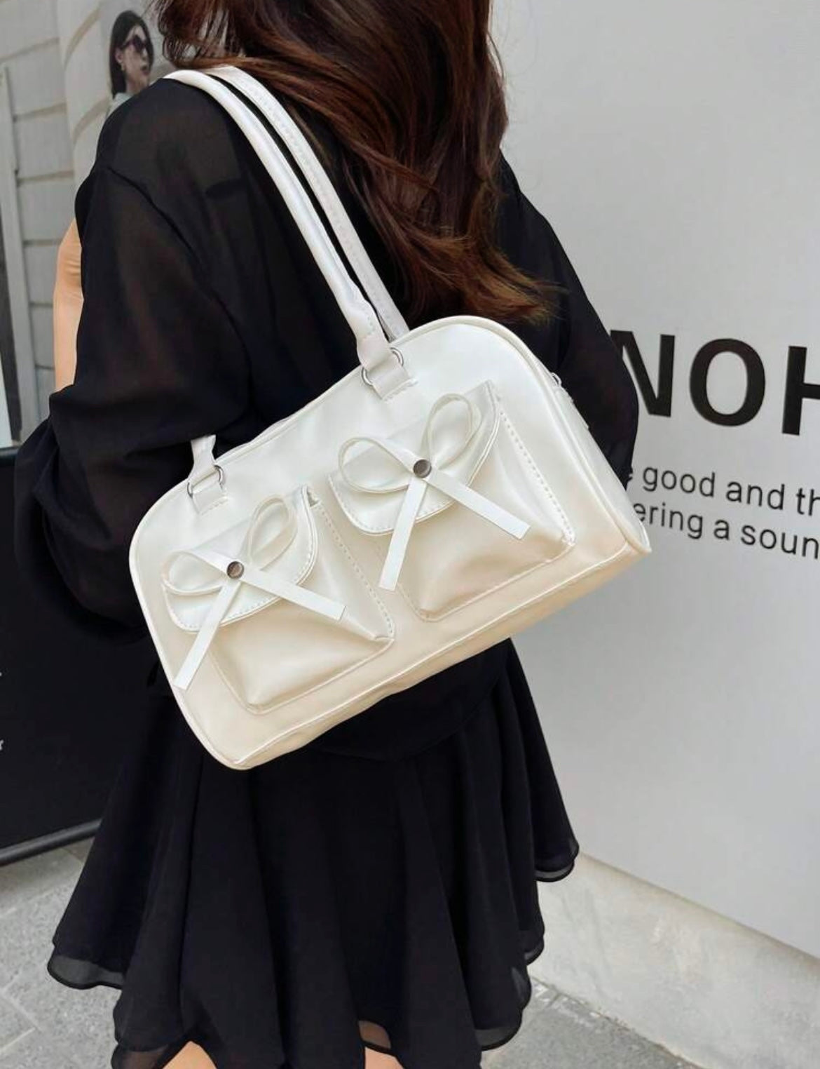 Standoil Chubby Bow Bag-white