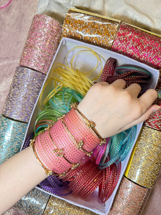 Baby pink Raindrop Bangles