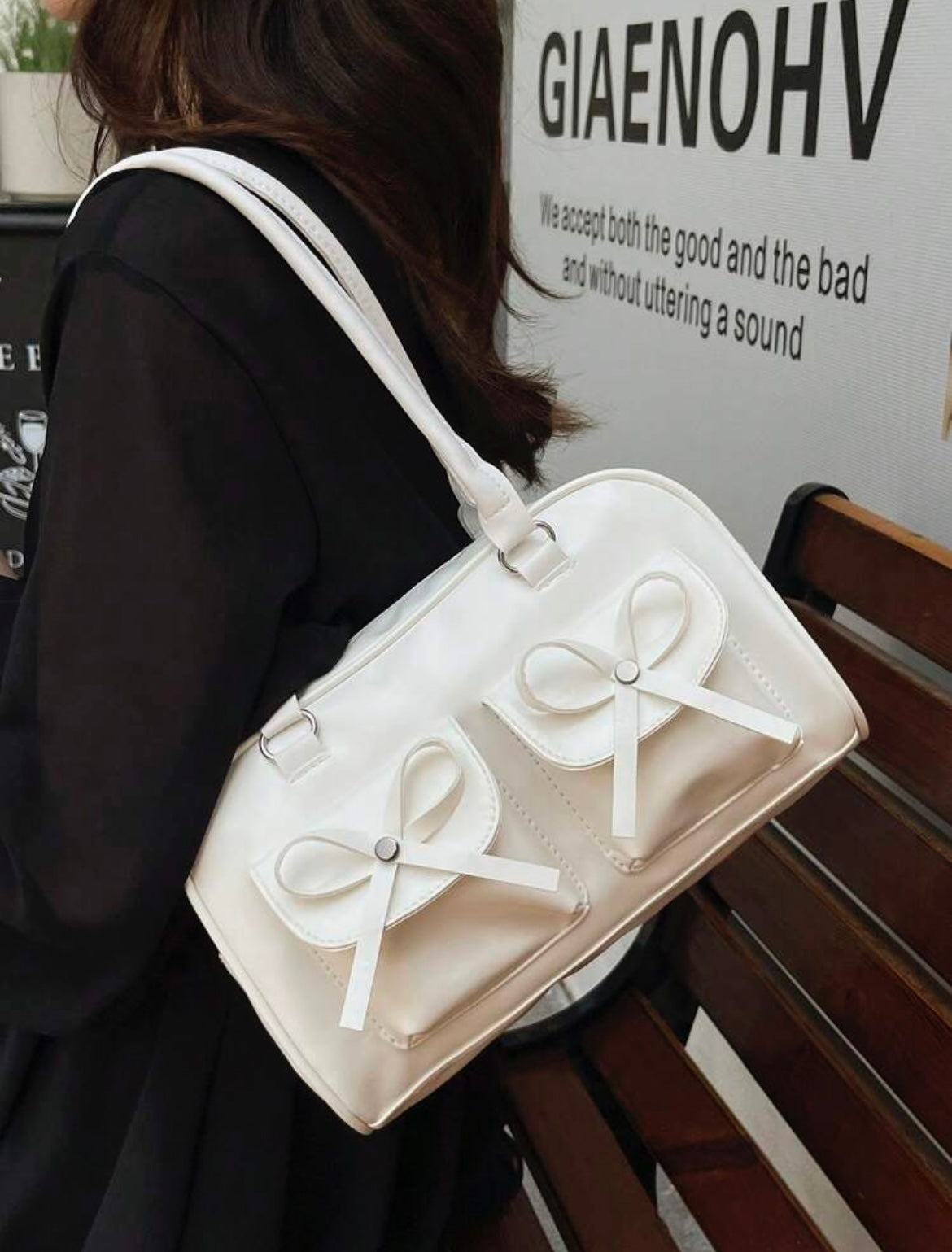 Standoil Chubby Bow Bag-white