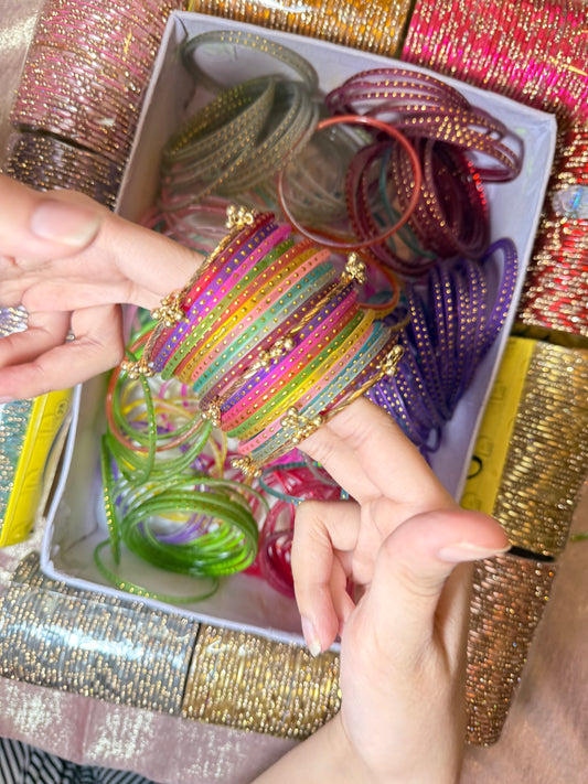Colorful Raindrop Bangles